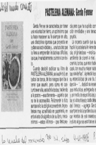 libro pastelería alemana con gerda ferner