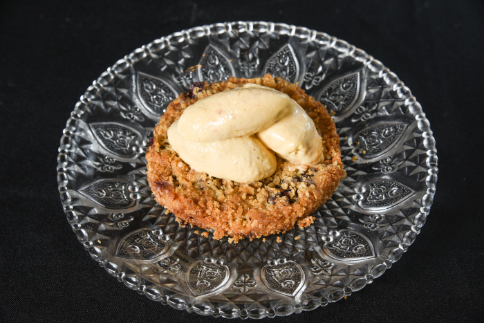 Postre de ruibarbo y calafate