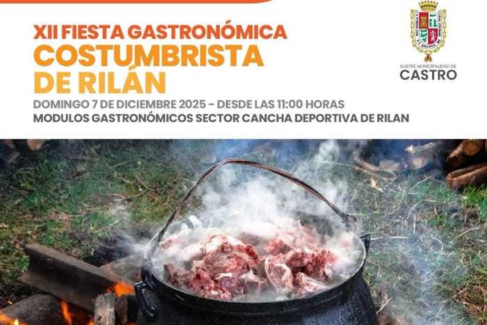 XII Fiesta Gastronómica Costumbrista de Rilán 2025 se realizará en Castro Chiloé